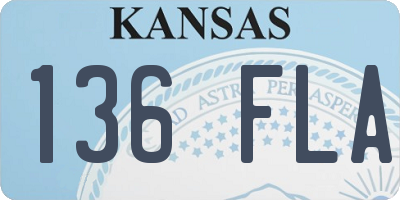 KS license plate 136FLA
