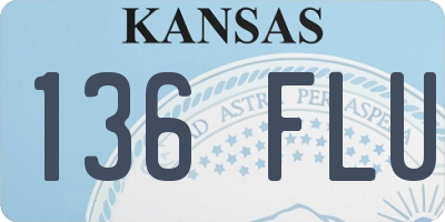 KS license plate 136FLU
