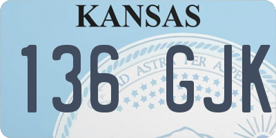 KS license plate 136GJK