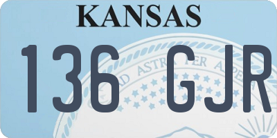 KS license plate 136GJR