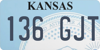 KS license plate 136GJT