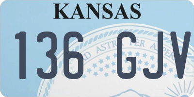 KS license plate 136GJV