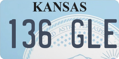KS license plate 136GLE