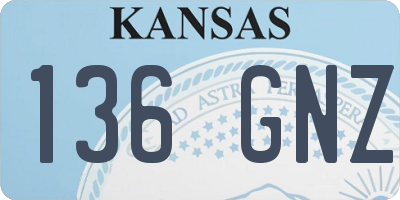 KS license plate 136GNZ