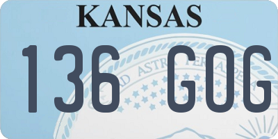 KS license plate 136GOG