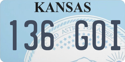 KS license plate 136GOI