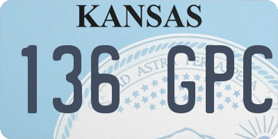 KS license plate 136GPC