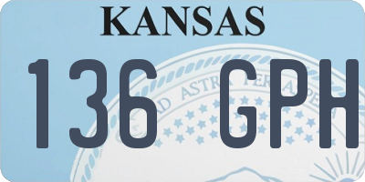 KS license plate 136GPH