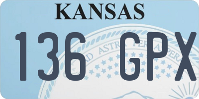 KS license plate 136GPX