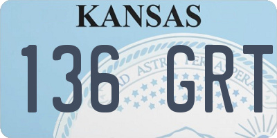 KS license plate 136GRT