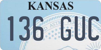 KS license plate 136GUC
