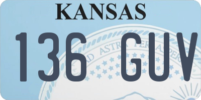 KS license plate 136GUV