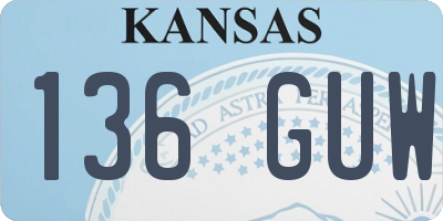 KS license plate 136GUW