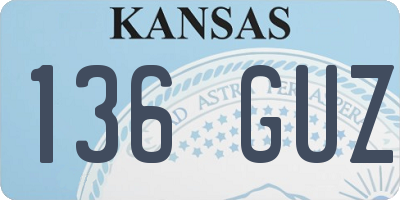 KS license plate 136GUZ