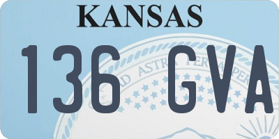 KS license plate 136GVA