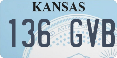 KS license plate 136GVB