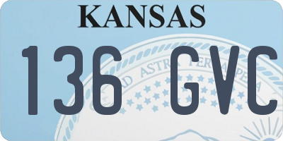 KS license plate 136GVC
