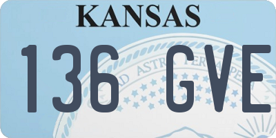 KS license plate 136GVE