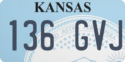 KS license plate 136GVJ