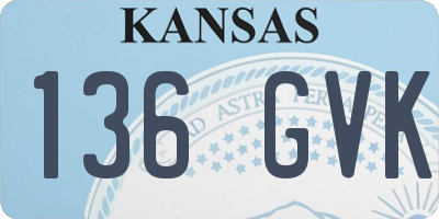 KS license plate 136GVK