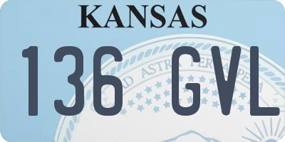 KS license plate 136GVL