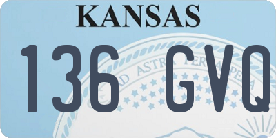 KS license plate 136GVQ