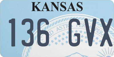 KS license plate 136GVX