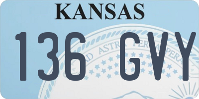 KS license plate 136GVY