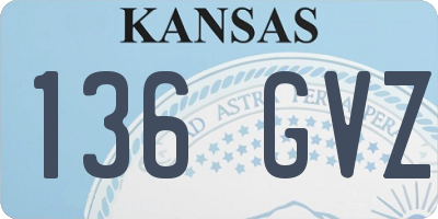 KS license plate 136GVZ