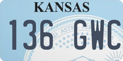 KS license plate 136GWC