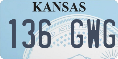 KS license plate 136GWG