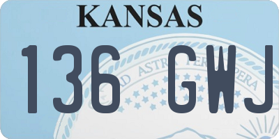 KS license plate 136GWJ
