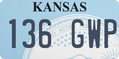 KS license plate 136GWP