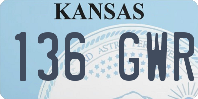 KS license plate 136GWR