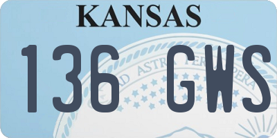 KS license plate 136GWS