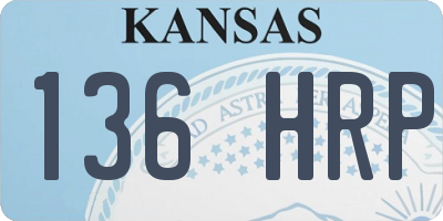 KS license plate 136HRP