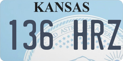 KS license plate 136HRZ