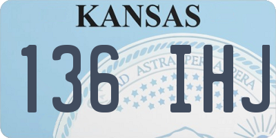 KS license plate 136IHJ