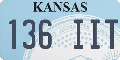 KS license plate 136IIT