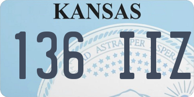 KS license plate 136IIZ