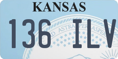 KS license plate 136ILV