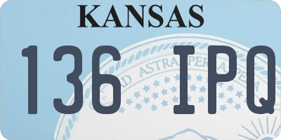 KS license plate 136IPQ