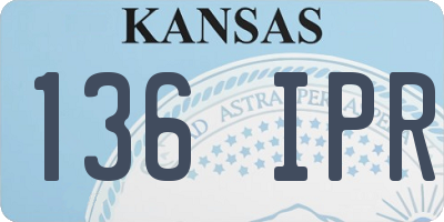 KS license plate 136IPR