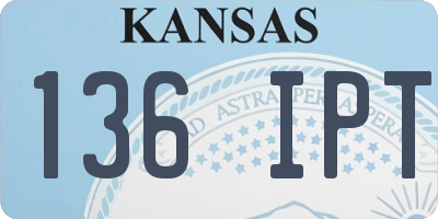 KS license plate 136IPT