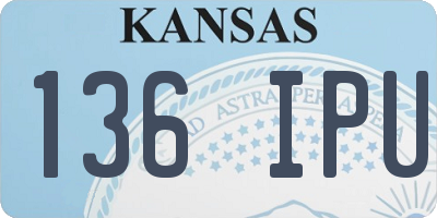 KS license plate 136IPU
