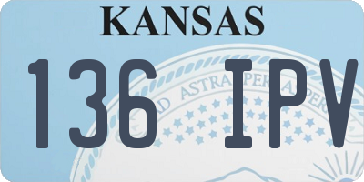 KS license plate 136IPV