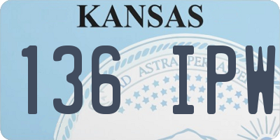 KS license plate 136IPW