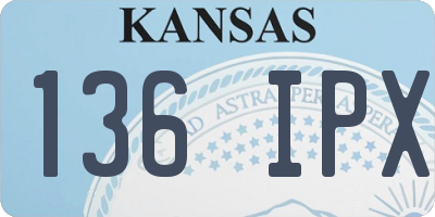 KS license plate 136IPX