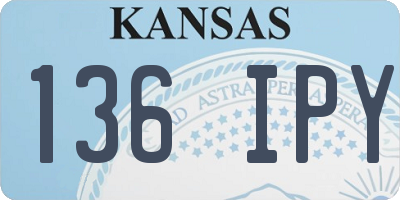KS license plate 136IPY