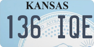 KS license plate 136IQE